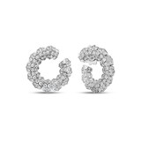 Roberto Coin Cobra 18K White Gold 1.18cttw Diamond Hoop Earrings
