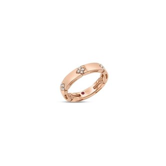 Roberto Coin Love In Verona 18K Rose Gold 0.09cttw Diamond  Ring - Ring Size 6.5
