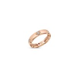 Roberto Coin Love In Verona 18K Rose Gold 0.09cttw Diamond  Ring - Ring Size 6.5