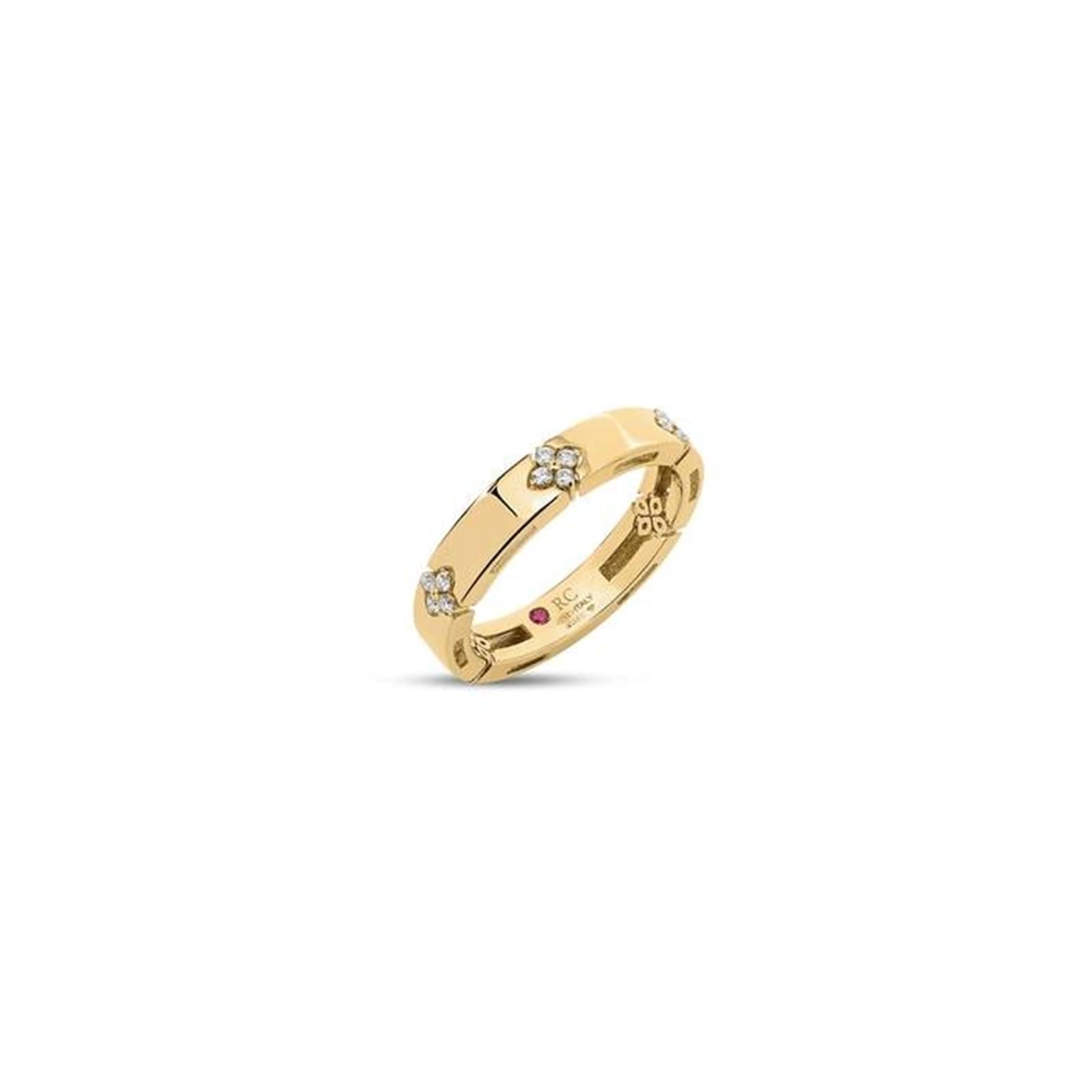 Roberto Coin Love In Verona 18K Yellow Gold 0.09cttw Diamond  Ring - Ring Size 6.5