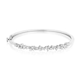 Penny Preville 18k White Gold 1.62cttw Mixed Cut Diamond Stardust Bangle