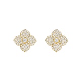 Penny Preville 18k Yellow Gold 1.10cttw Diamond Petite Flower Stud Earrings