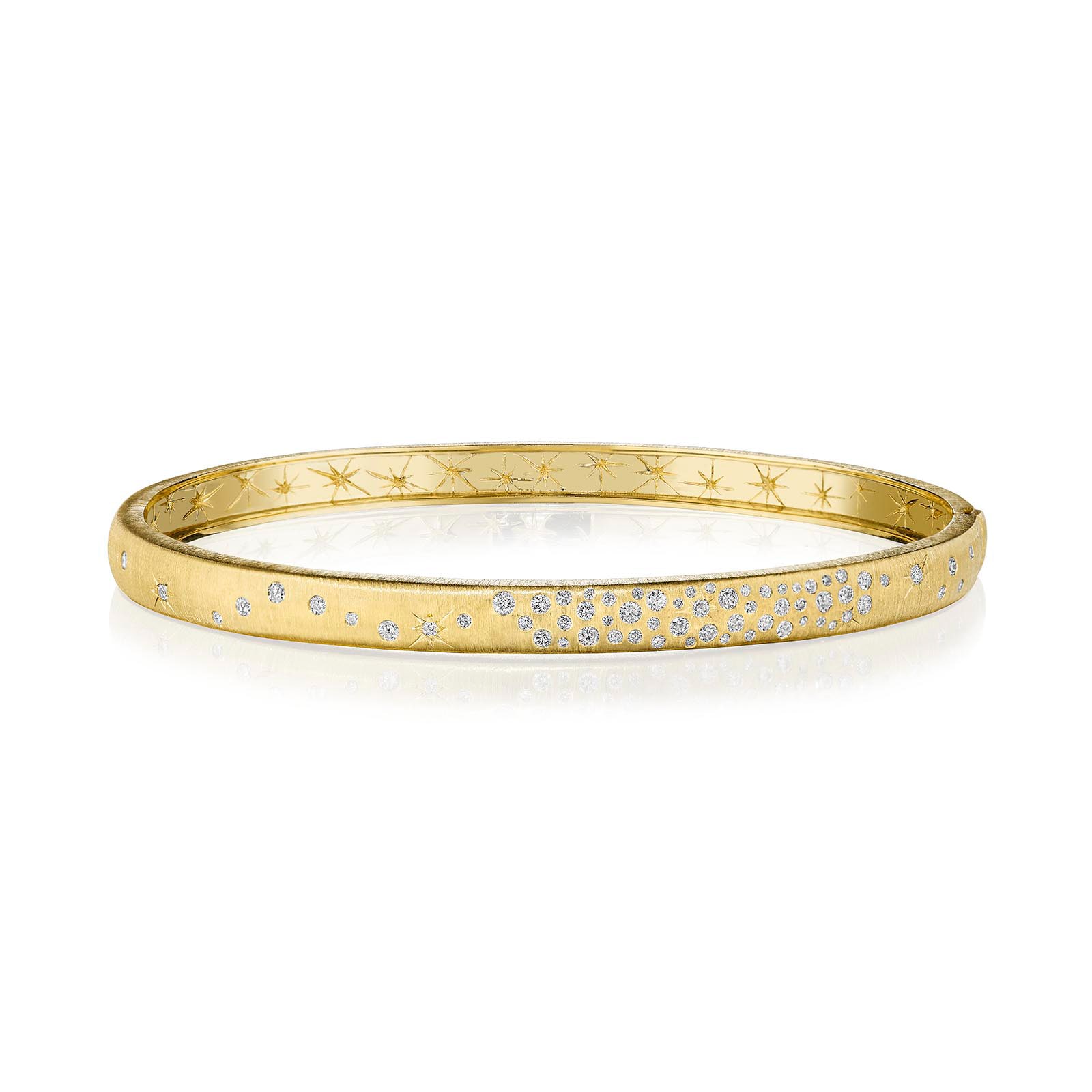 Penny Preville 18k Yellow Gold 0.47cttw Diamond Slim Galaxy Bangle 4.5mm Penny Preville 18k Yellow Gold 0.47cttw Diamond Slim Galaxy Bangle 4.5mm