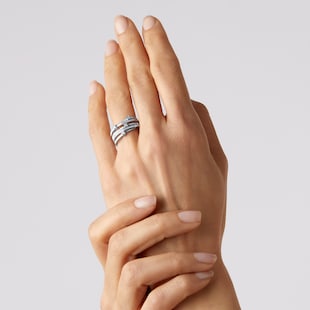 Marco Bicego 18ct White Gold Goa Collection Five Strand 0.15ct Diamond Ring