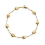 Marco Bicego 18K Yellow Gold Siviglia Single Row Brushed Oval Link Bracelet