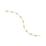 Marco Bicego 18K Yellow Gold Siviglia Single Row Brushed Oval Link Bracelet