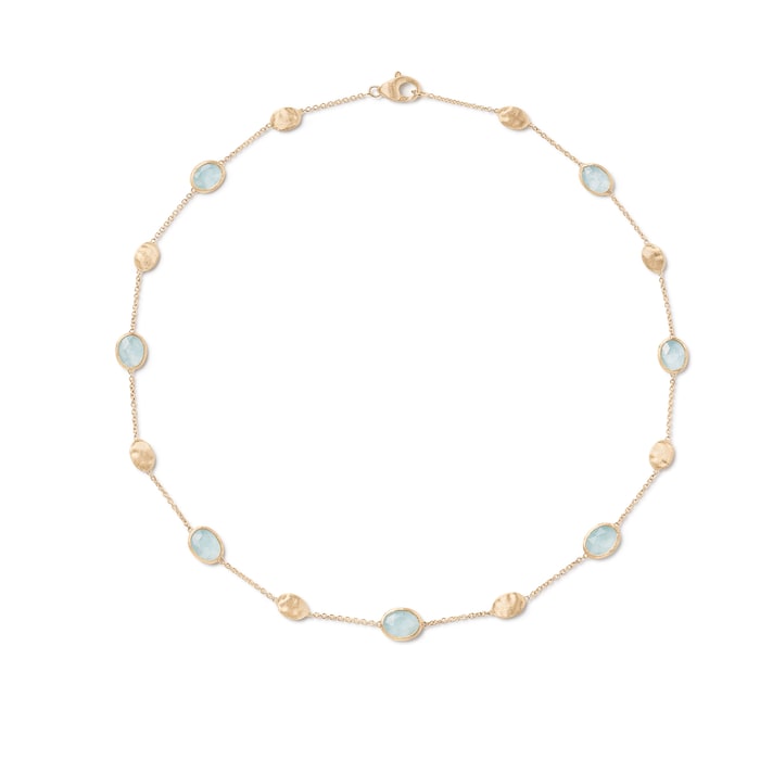 Marco Bicego 18K Yellow Gold Siviglia Aquamarine Necklace