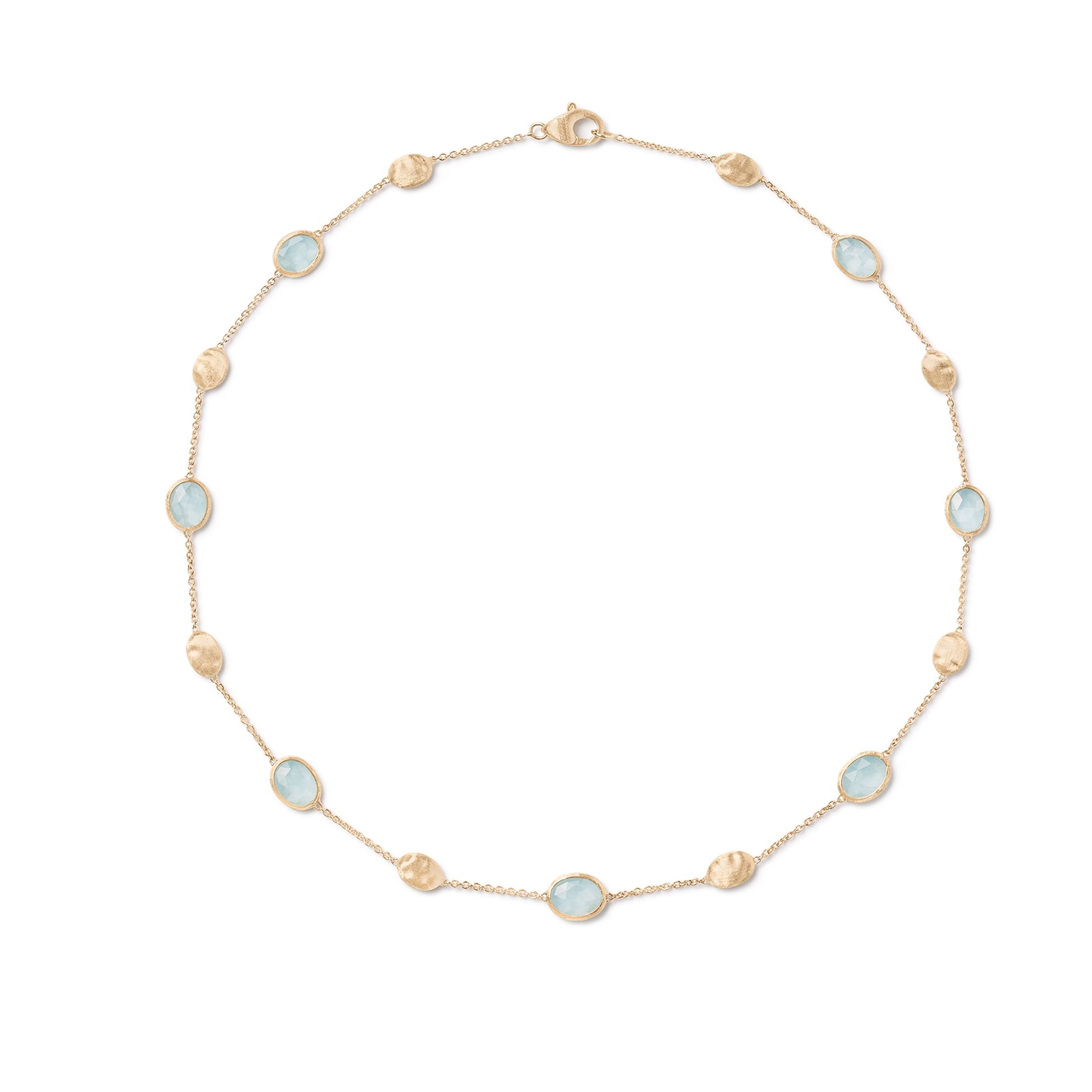 Marco Bicego 18K Yellow Gold Siviglia Aquamarine Necklace