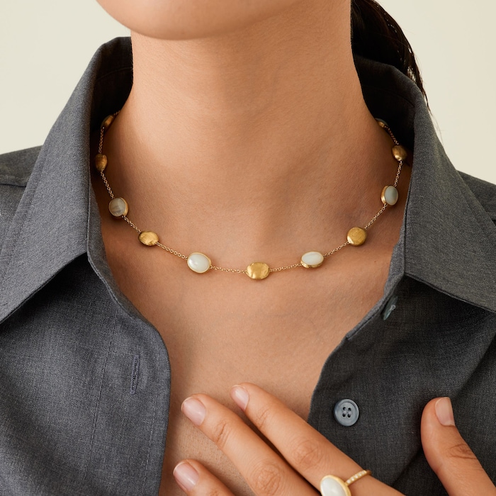 Marco Bicego 18K Yellow Gold Mother Of Pearl Siviglia Necklace