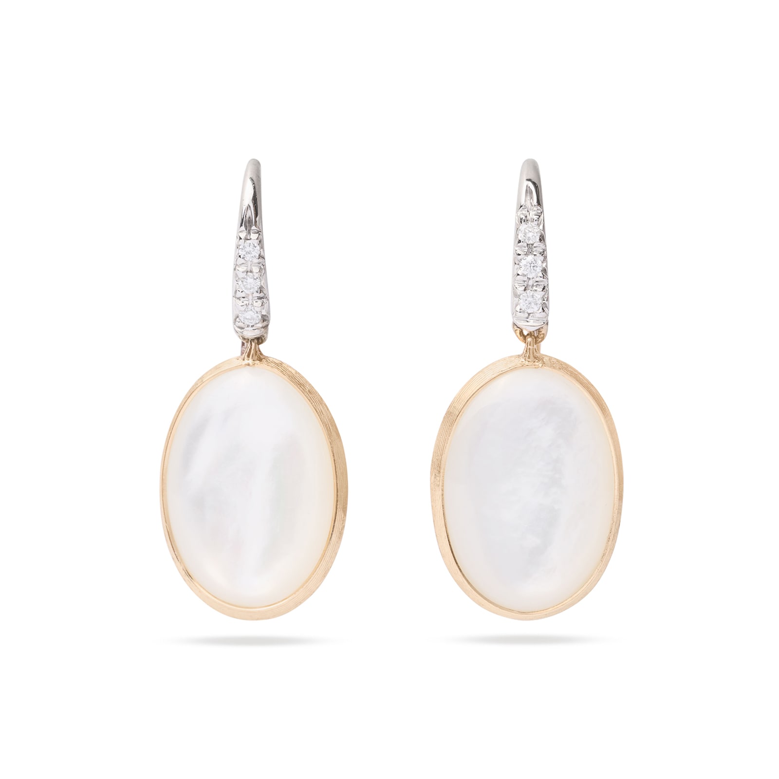Marco Bicego 18K Yellow Gold Mother Of Pearl & 0.05ctw Diamond Drop Earrings