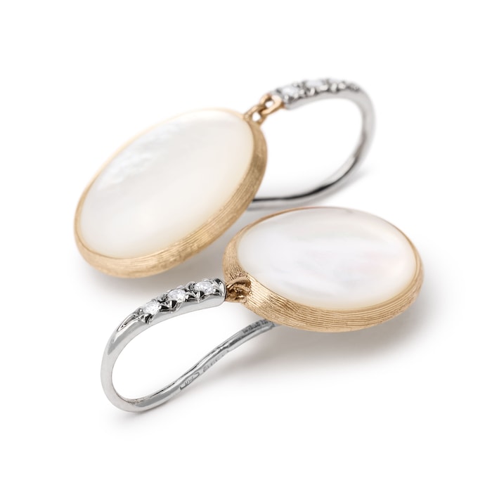 Marco Bicego 18K Yellow Gold Mother Of Pearl & 0.05ctw Diamond Drop Earrings