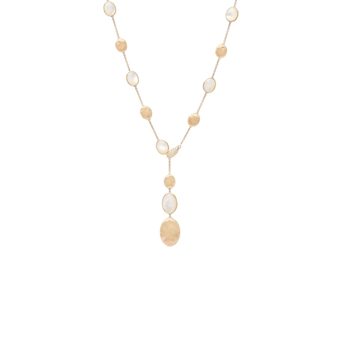 Marco Bicego 18K Yellow Gold Mother Of Pearl & 0.1ctw Diamond Necklace