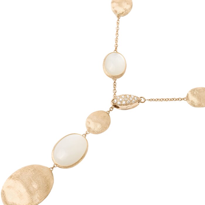 Marco Bicego 18K Yellow Gold Mother Of Pearl & 0.1ctw Diamond Necklace