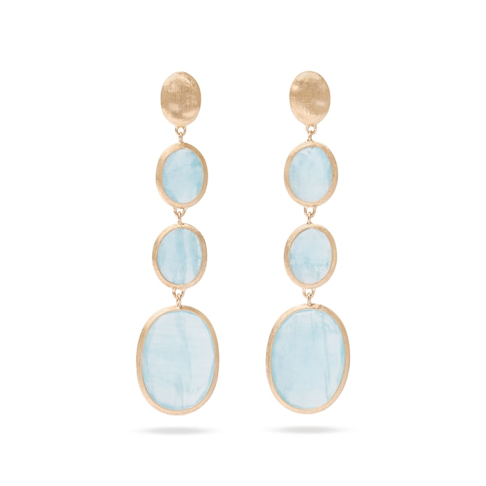 Marco Bicego 18K Yellow Gold Aquamarine Drop Earrings