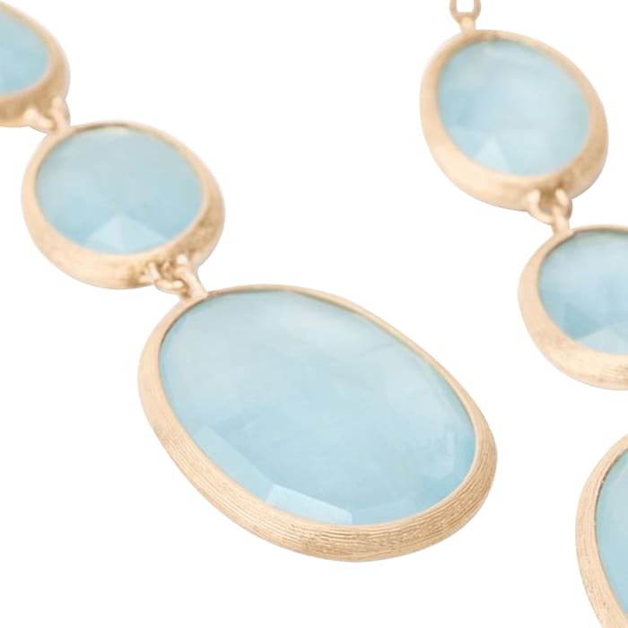 Marco Bicego 18K Yellow Gold Aquamarine Drop Earrings