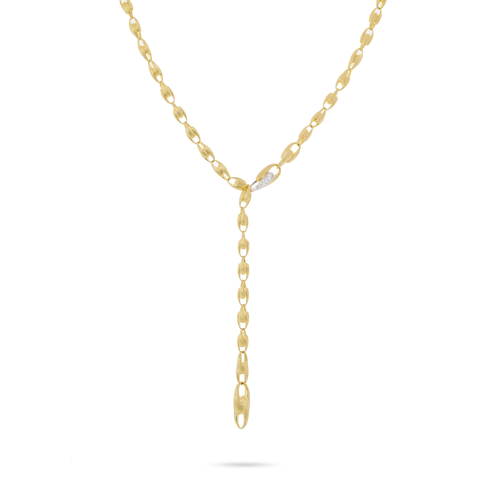 Marco Bicego 18k Yellow Gold Lucia 0.20cttw Diamond Lariat Chain Necklace