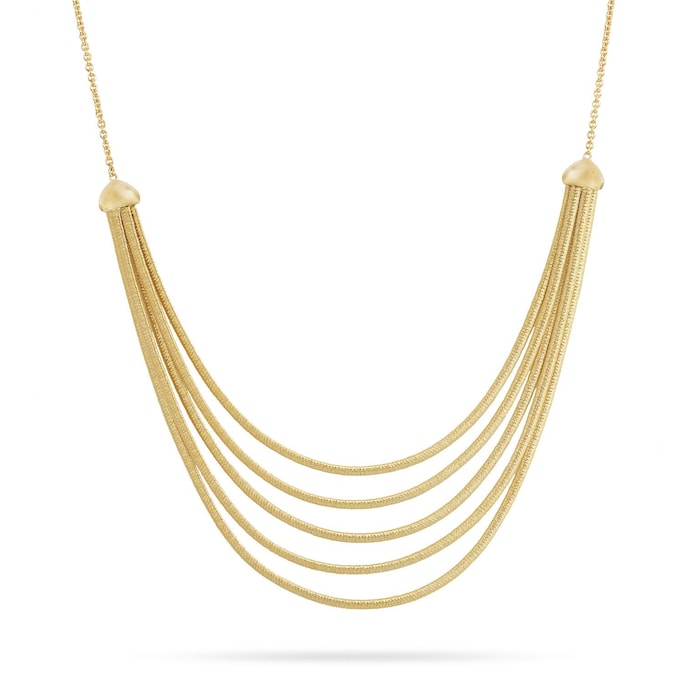 Marco Bicego 18k Yellow Gold Cairo 0.14cttw Diamond 5 Strand Necklace