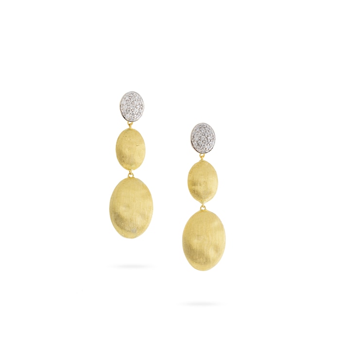 Marco Bicego 18k Yellow and White Gold 0.29cttw Diamond Siviglia Drop Earrings