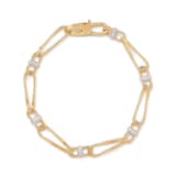 Marco Bicego 18k Yellow Gold 0.30cttw Diamond Marrakech Twist Flat Link Bracelet 8.25"