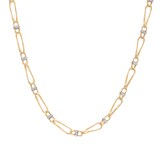 Marco Bicego 18k Yellow Gold 2.34cttw Diamond Marrakech Twist Flat Link Necklace 17.75"