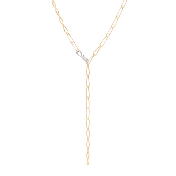 Marco Bicego 18k Yellow Gold 0.50cttw Diamond Marrakech Twist Lariat Necklace 29.50"