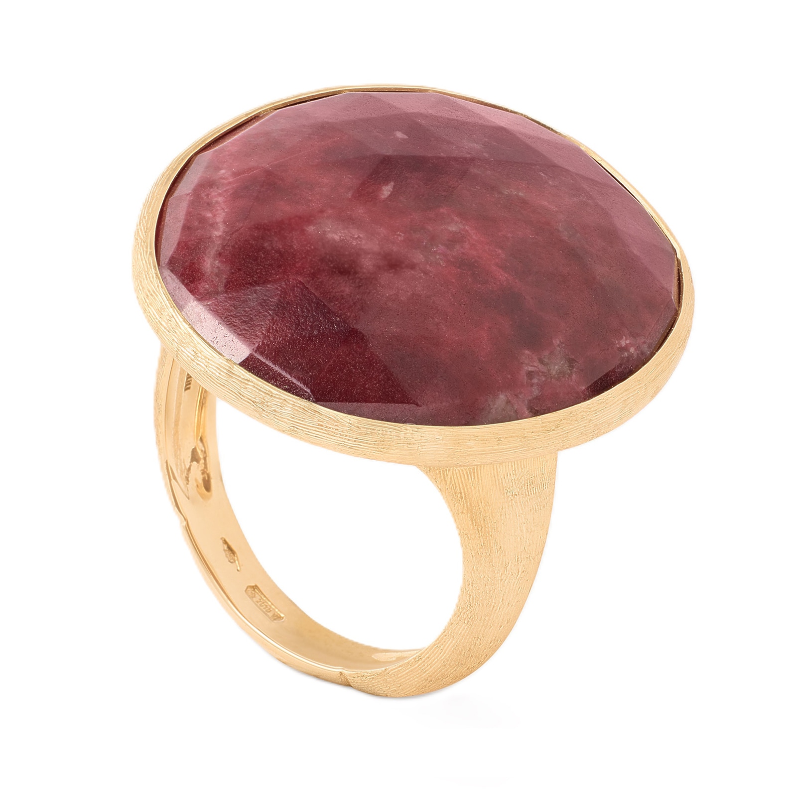 Marco Bicego 18K Yellow Gold 17ct Lunaria Thulite Cocktail Ring