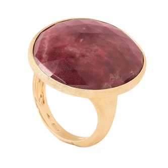 Marco Bicego 18K Yellow Gold 17ct Lunaria Thulite Cocktail Ring