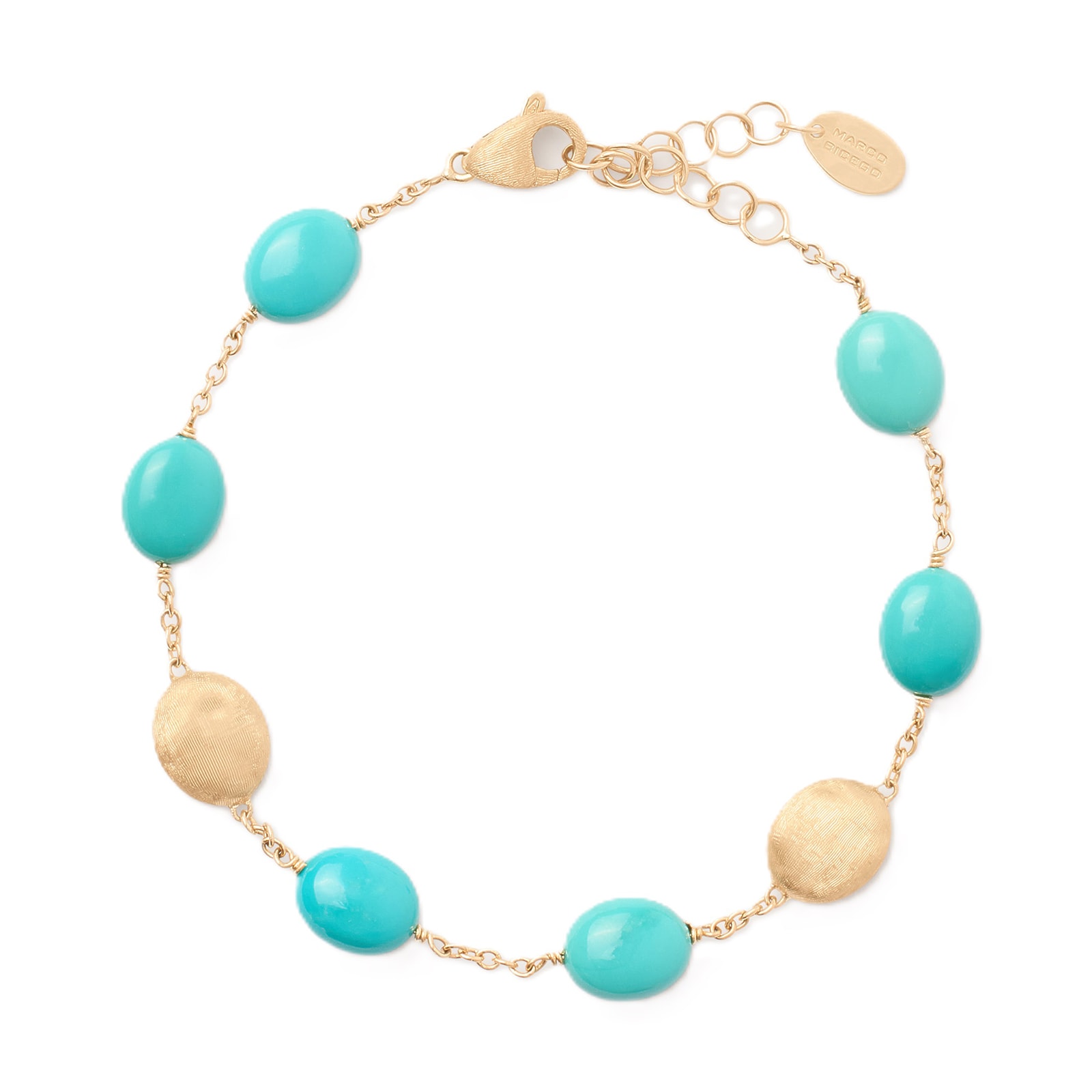 Marco Bicego 18K Yellow Gold Siviglia Gold & Turquoise Bracelet Marco Bicego 18K Yellow Gold Siviglia Gold & Turquoise Bracelet
