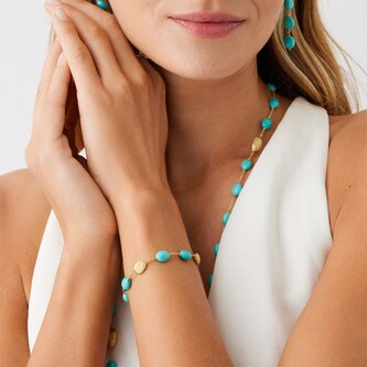 Marco Bicego 18K Yellow Gold Siviglia Gold & Turquoise Bracelet Marco Bicego 18K Yellow Gold Siviglia Gold & Turquoise Bracelet