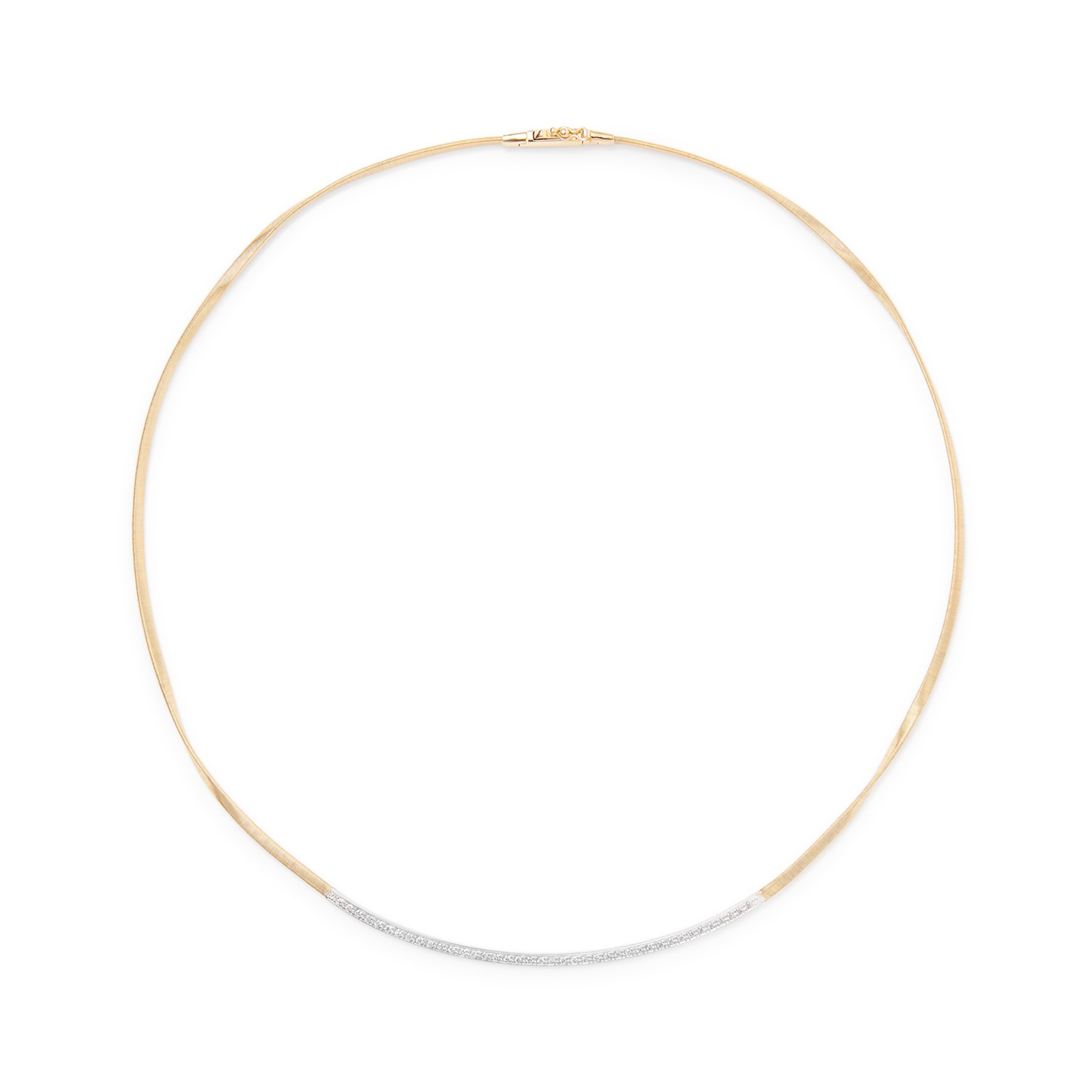 Marco Bicego 18K Yellow & White Gold Marrakech 0.32cttw Diamond Twist Necklace