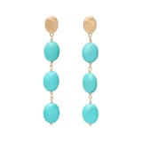 Marco Bicego 18K White Gold Siviglia Gold & Turquoise 4 Drop Earrings