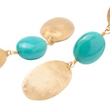 Marco Bicego 18K Yellow Gold Siviglia Turquoise 3 Drop Earrings