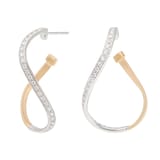 Marco Bicego 18K Yellow & White Gold Marrakech 0.38cttw Diamond Twist Drop Earrings