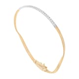 Marco Bicego 18K Yellow & White Gold Marrakech Diamond Twist Bangle