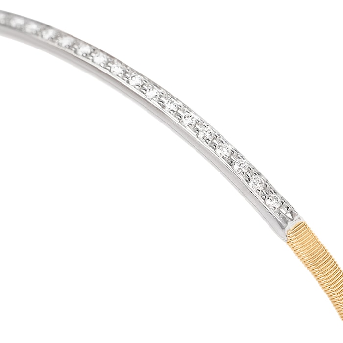 Marco Bicego 18K Yellow & White Gold Marrakech Diamond Twist Bangle