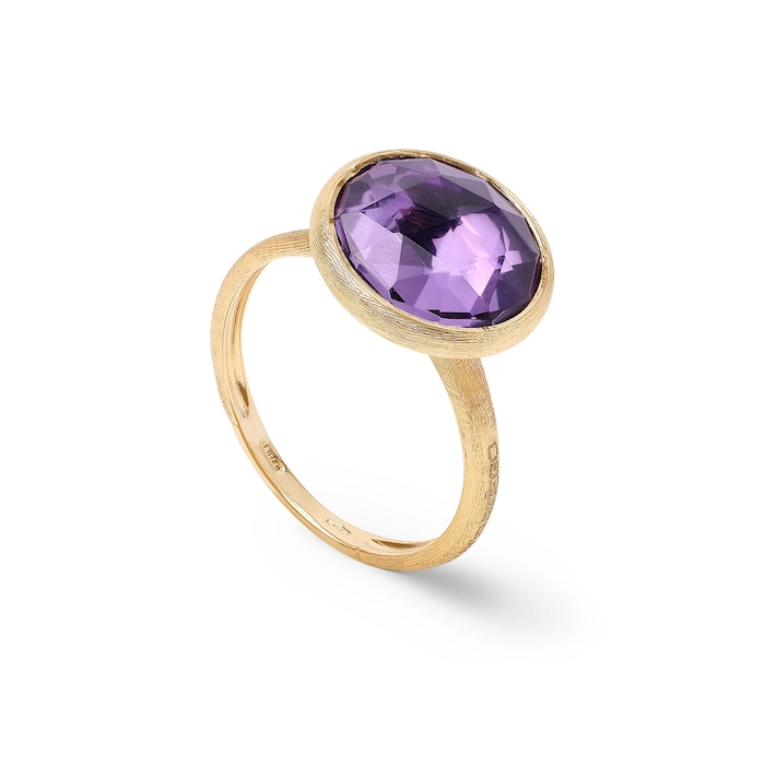 Marco Bicego 18ct Yellow Gold Jaipur Colour Collection Amethyst Stacking Ring