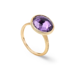 Marco Bicego 18ct Yellow Gold Jaipur Colour Collection Amethyst Stacking Ring