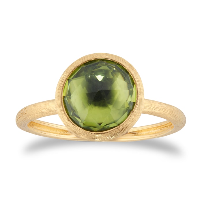 Marco Bicego 18ct Yellow Gold Jaipur Colour Collection Blue Peridot Stacking Ring