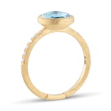 Marco Bicego 18ct Yellow Gold Jaipur Colour Collection Diamond & Blue Topaz Stacking Ring