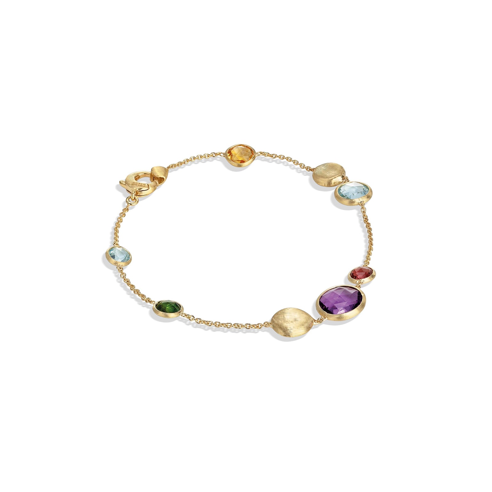 Marco Bicego 18ct Yellow Gold Jaipur Colour Collection Mixed Gemstone ...