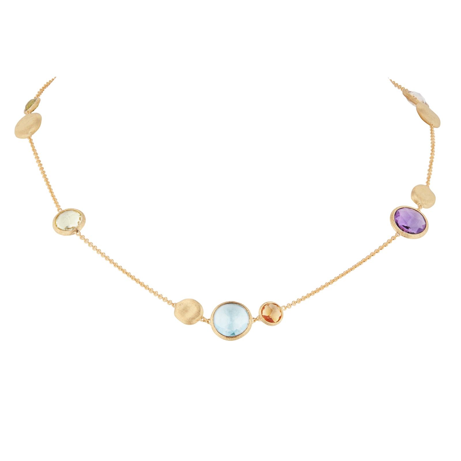 Marco Bicego 18ct Yellow Gold Jaipur Colour Collection Mixed Gemstone Necklace Marco Bicego 18ct Yellow Gold Jaipur Colour Collection Mixed Gemstone Necklace