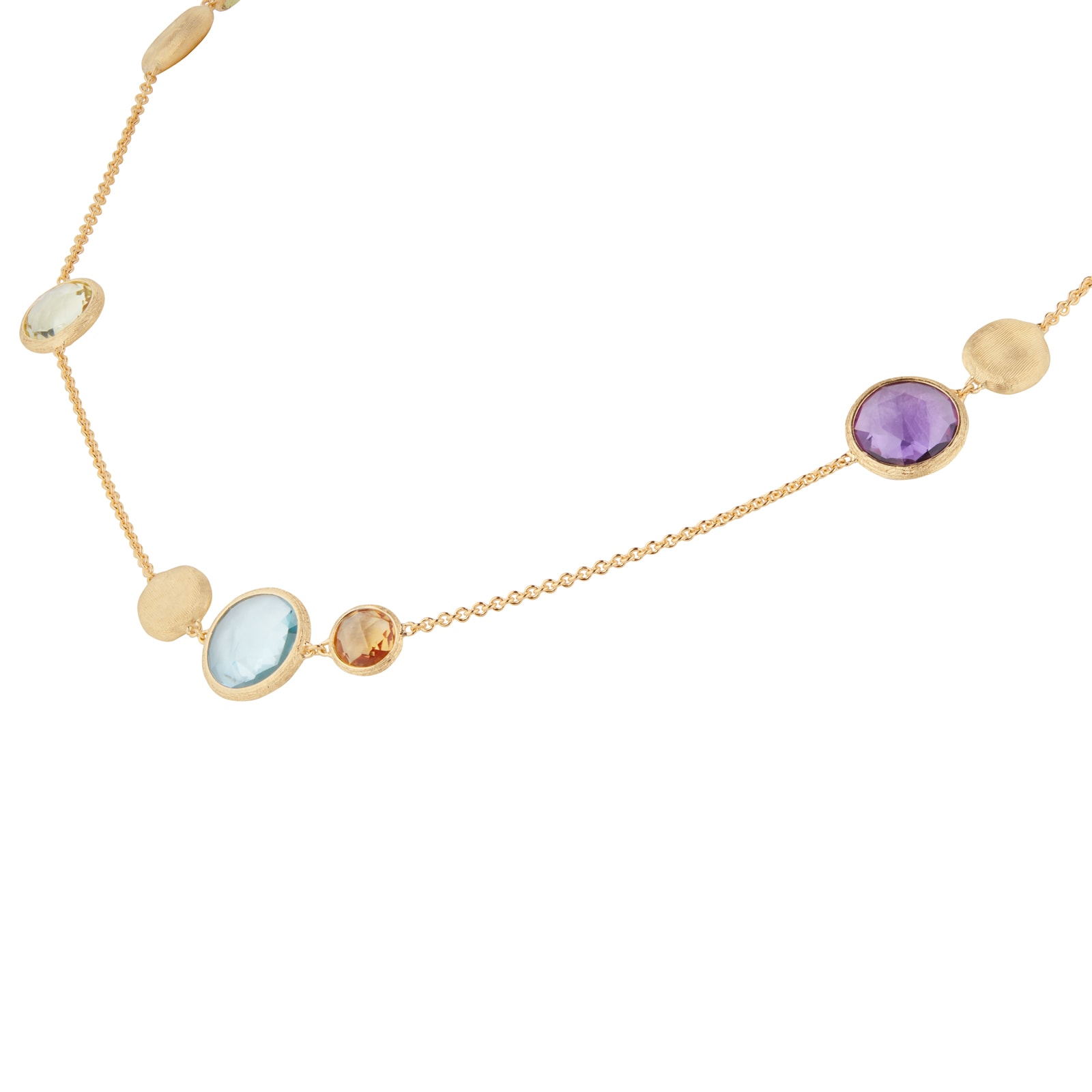 Marco Bicego 18ct Yellow Gold Jaipur Colour Collection Mixed Gemstone Necklace Marco Bicego 18ct Yellow Gold Jaipur Colour Collection Mixed Gemstone Necklace