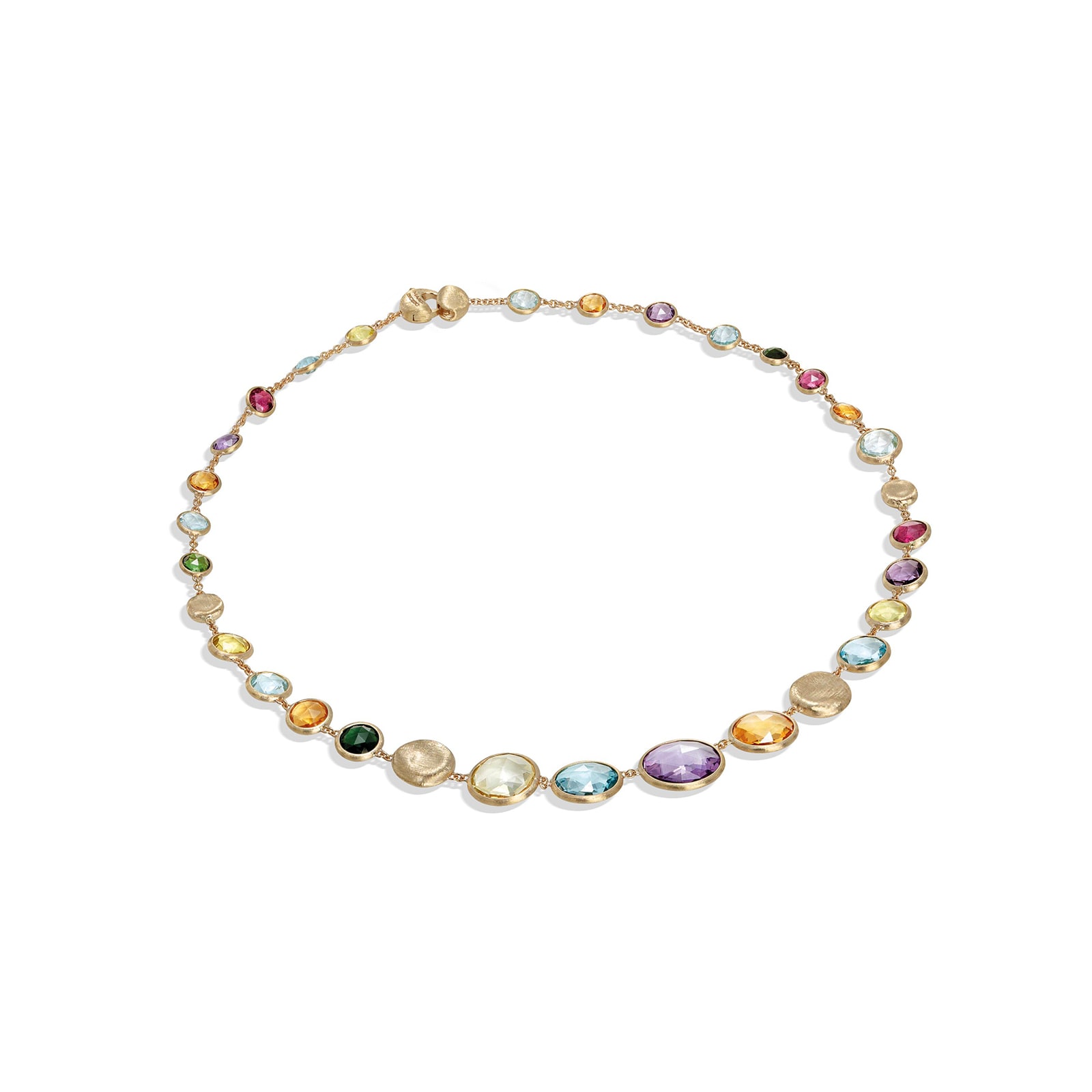 18ct Yellow Gold Jaipur Colour Collection Multicoloured Gemstone Necklace