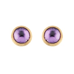 37550430 - 18ct Yellow Gold Jaipur Colour Collection Amethyst Stud Earrings