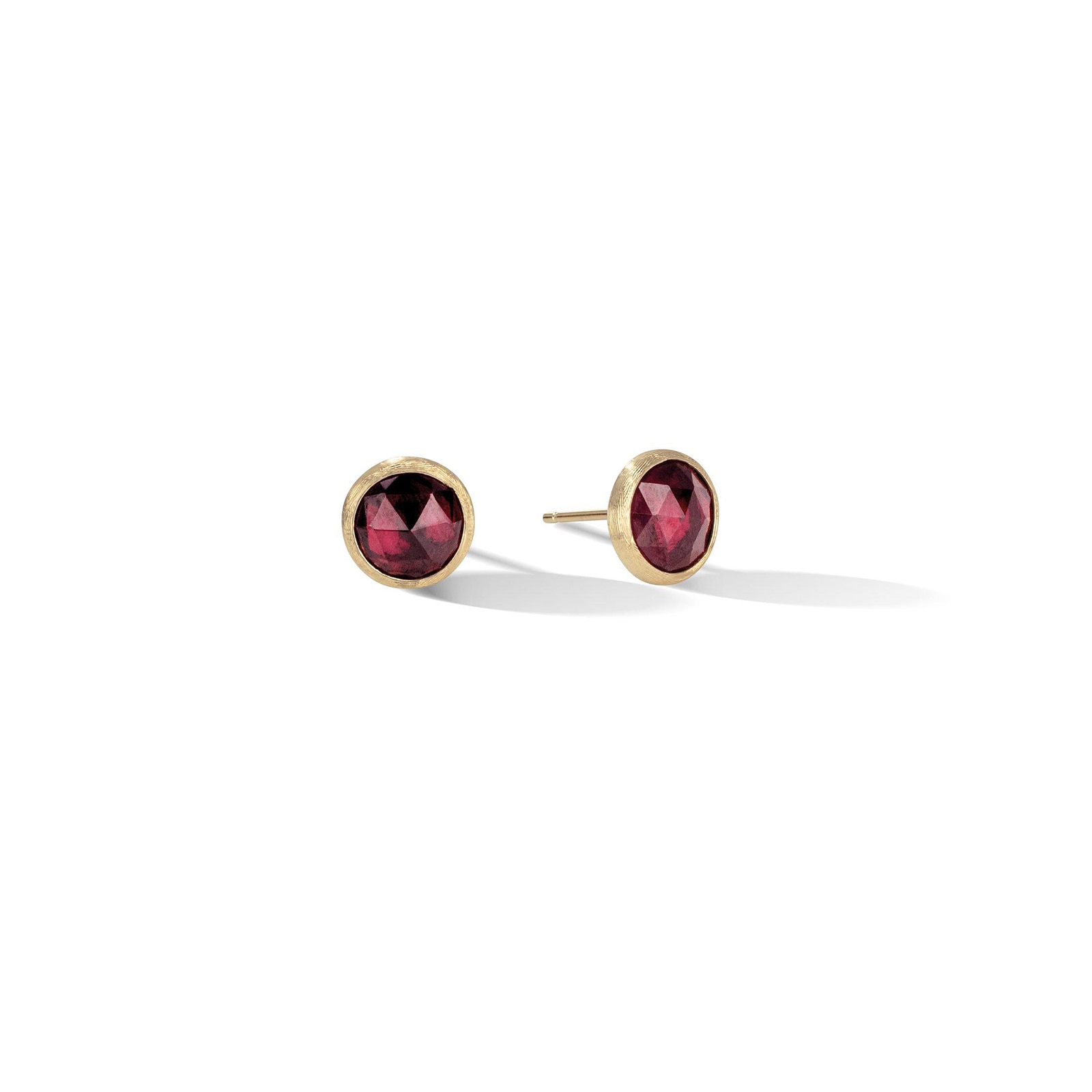 Marco Bicego 18ct Yellow Gold Jaipur Colour Collection Garnet Stud Earrings