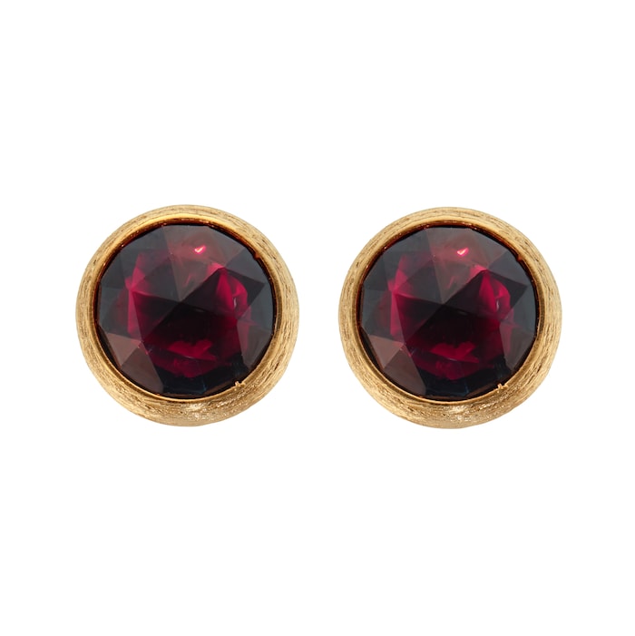 Marco Bicego 18ct Yellow Gold Jaipur Colour Collection Garnet Stud Earrings