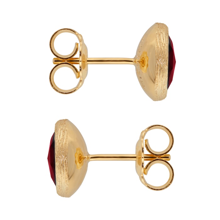 Marco Bicego 18ct Yellow Gold Jaipur Colour Collection Garnet Stud Earrings