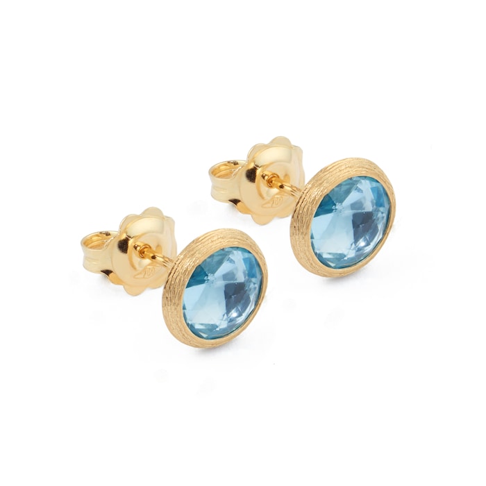 Marco Bicego 18ct Yellow Gold Jaipur Colour Collection Topaz Stud Earrings