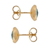 Marco Bicego 18ct Yellow Gold Jaipur Colour Collection London Blue Topaz Stud Earrings