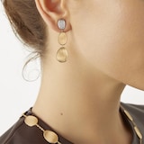 Marco Bicego 18ct Yellow Gold Lunaria Collection Diamond Petite Triple Drop Earrings